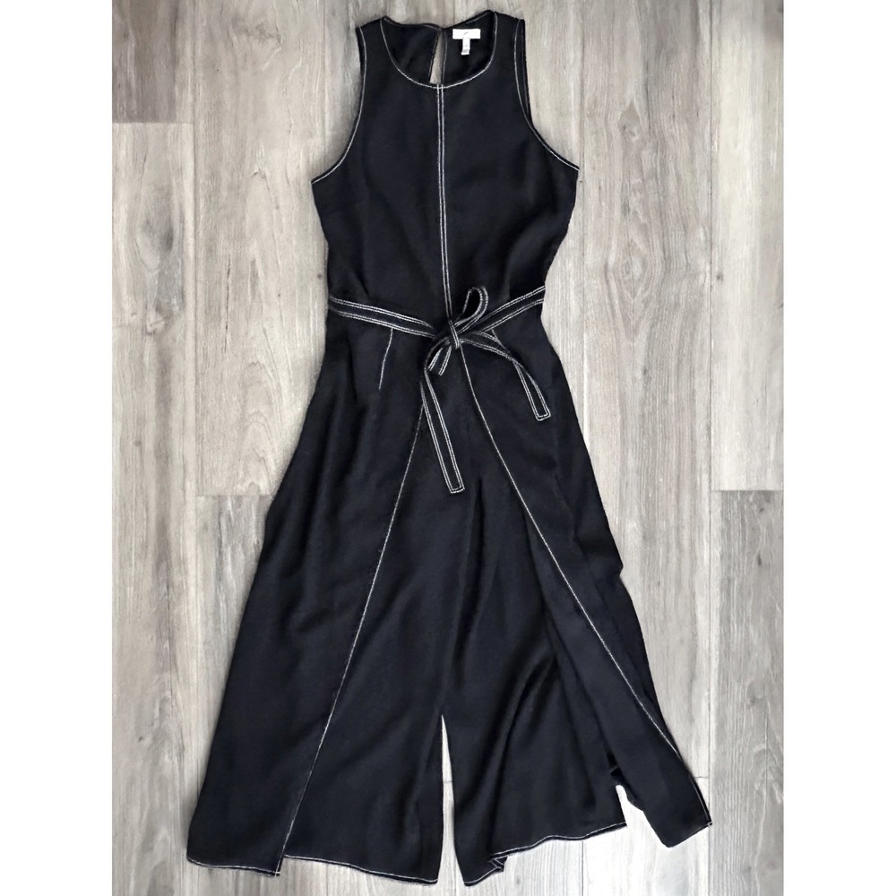 Joie Mairead Culotte Jumpsuit Contrast Stitching Size 8 Quiet Luxury Coastal